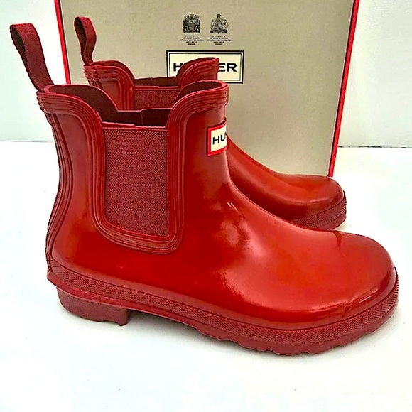 Red hunter boots - worn twice, size 6 - Picture 1 of 7